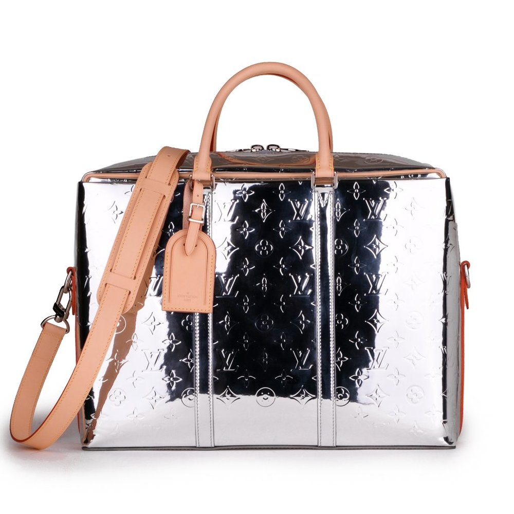 Virgil Abloh LOUIS VUITTON Neo Porte Documents Voyage Mirror Silver Monogram Bag